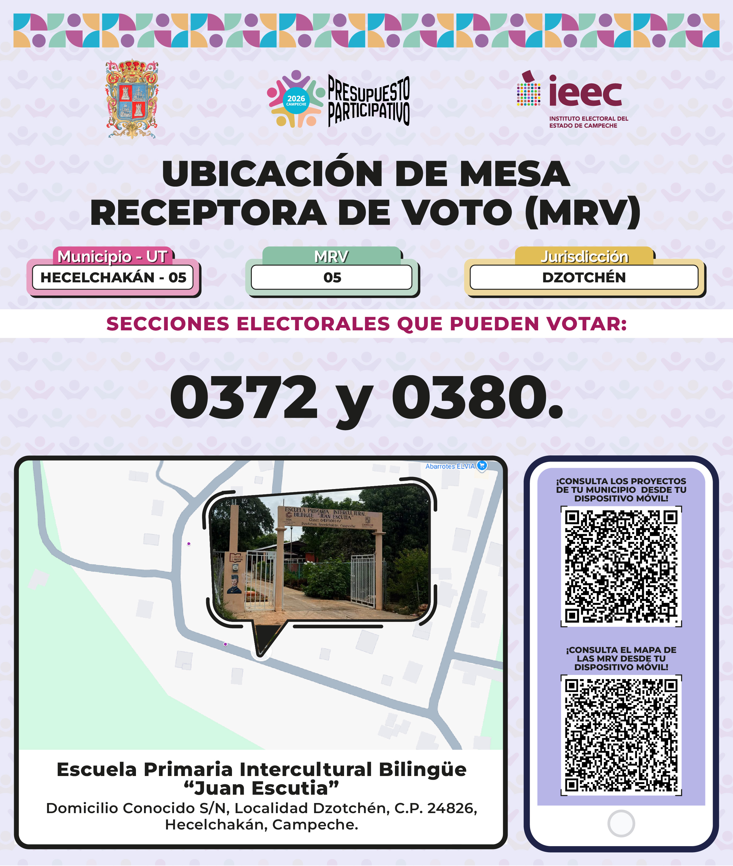Ubicación de Mesas Hecelchakán 5